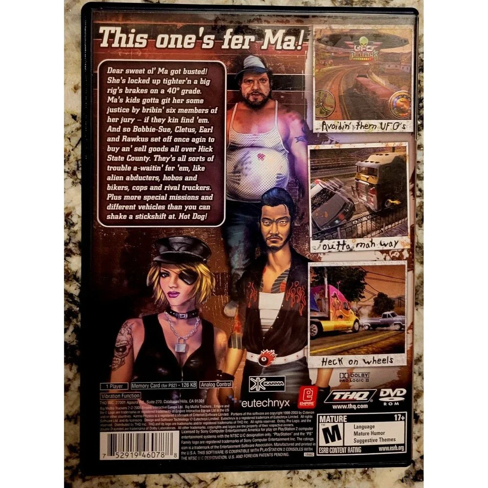 Big Mutha Truckers 2 (Sony PlayStation 2, PS2, 2005) CIB, MANUAL, FAST SHIPPING